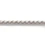 Cordon cuir tressé gris claire 3.0mm x 50cm