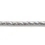 Cordon cuir tressé gris métallisé 3.0mm x 50cm