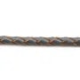 Cordon cuir tressé bleu nuit 3.0mm x 50cm
