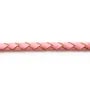 Cordon cuir tressé Rose 3.0mm x 50cm