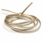 Cuir synthétique, de forme plate, de couleur champagne, 3mm x 90cm