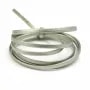 Cuir synthétique, de forme plate, de couleur gris vert, 3mm x 90cm
