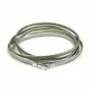 Cuir synthétique, de forme plate, de couleur gris vert, 3mm x 90cm