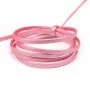 Synthetic leather, in flat shape, in light pink color, 3mm x 90cm