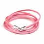 Synthetic leather, in flat shape, in light pink color, 3mm x 90cm