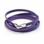 Cuir synthétique, de forme plate, de couleur violet irisé, 5mm x 90cm