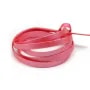 Cuir synthétique, de forme plate, de couleur rose foncé, 5mm x 90cm