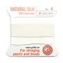 Fil du soie 0.6mm blanc x 2m