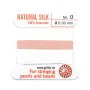 Fil de soie 0.3mm attaché à une aiguille rose pâle x 2m