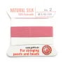 Fil du soie 0.45mm rose foncé x 2m