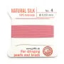 Fil du soie 0.6mm rose foncé x 2m