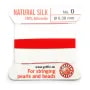 Fil du soie 0.3mm rouge x 2m