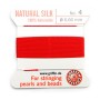 Fil du soie 0.6mm rouge x 2m