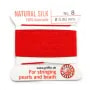 Fil du soie 0.8mm rouge x 2m