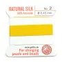 Fil du soie 0.45mm jaune claire x 2m