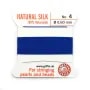 Fil de soie 0.6mm attaché à une aiguille bleu foncé  x 2m