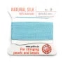 Silk bead cord 0.8mm turquoise x 2m