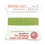 Fil du soie 0.45mm vert jade x 2m