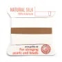 Silk bead cord 0.3mm beige x 2m