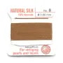 Silk bead cord 0.8mm beige x 2m