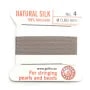 Fil du soie 0.6mm gris x 2m