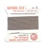 Silk bead cord 0.8mm gray x 2m