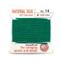 Fil de soie 1.02mm attaché à une aiguille vert x 2m