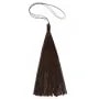 Pompon imitation soie marron 80mm x 1pc