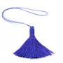 Imitation silk navy blue pompon 40mm x 1pc