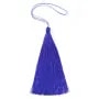 Pompon imitation soie bleu marine 80mm x 1pc