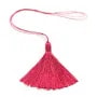 Pompon imitation soie violet lilas 40mm x 1pc