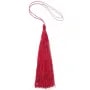 Pompon imitation soie bordeaux 80mm x 1pc
