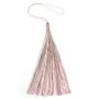 Imitation silk bicolore pompon(khaki & pink) 80mm x 1pc