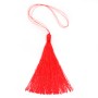 Imitation silk red pompon 40mm x 1pc