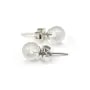 Boucle d'oreille cristal de roche 6mm, en argent 925 x 2pcs