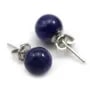 Boucles d'oreilles sodalite 8mm , en argent 925 x 2pcs