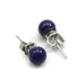 Boucle d'oreille argent 925 labradorite 6mm  x 2pcs