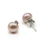 Boucles d'oreilles argent 925 perle d'eau douce rose x 2pcs