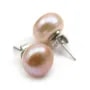 Boucles d'oreilles perle d'eau douce 11mm x 2pcs