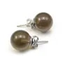 Boucle d'oreille quartz fumé 10mm x 2pcs