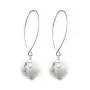 Boucle d'oreille argent 925 howlite 12mm x 2pcs 