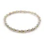 Bracelet Labradorite 4mm with golden pearl x 1pc