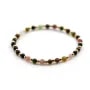 Bracelet tourmaline 4mm, avec perles dorées x 1pc