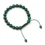 Bracelet malachite green round  8mm 