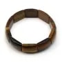 Tiger eye bracelet in shape of rectangular and flat stone x 1pc