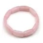 Pink quartz bracelet denise, with flat and rectangular shape stones x 1pc 