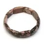 Bracelet in rhodonite, with rectangular and flat stones x 1pc