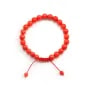 Bracelet Bamboo de mer teinte ORANGE boule rond 8mm 