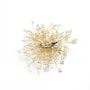 Broche fleur perle d'eau douce blanche x 1pc