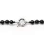 Collier simple agate noir 